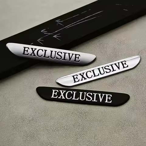 2pcs 3D Metal Car Fender Side Logo EXCLUSIVE Emblem Sticker Badge For Mercedes W205 W213 W214 C180 E