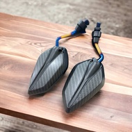 Side Mirror Yamaha Cermin Motor Universal Sisi Cermin Tepi Motor Y15ZR Y16ZR LC135 SRL LAGENDA NVX X