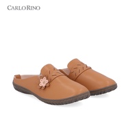 Carlo Rino Flower Loafer Mules - Camel