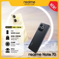 realme Note 70 Smartphone RAM 4GB - ROM 64GB/128GB Pin Trâu 6300 mAh Sạc Nhanh 15W IP54 Chống Nước B