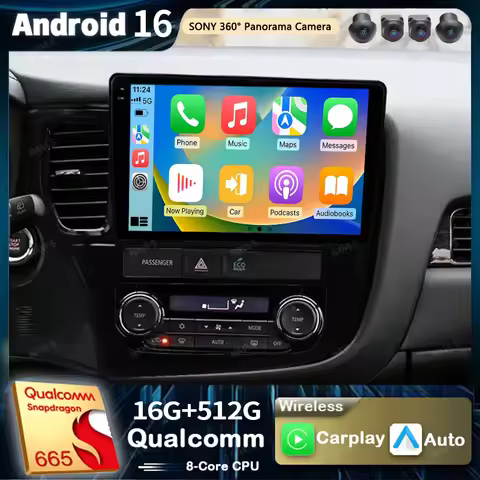 Android 16 For Mitsubishi Outlander 3 GF0W GG0W 2012-2018 2K QLED Android Car Radio Multimedia Video
