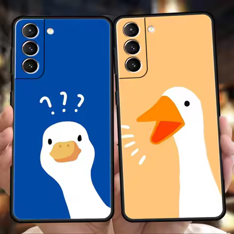 Cute Goose Duck Game Phone Case for Samsung Galaxy S24 S23 S22 S20 S21 FE Ultra S24 S23 S10 S10E S9 