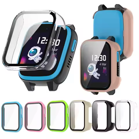 Hard Edge Shell Glass Screen Protector Film Case For Xplora XGO3/X6/X5 Play Kids Smart Watch Cover X