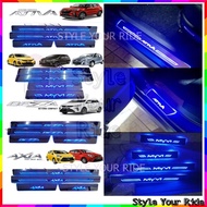 DOOR STEP LED Myvi BEZZA AXIA ATIVA 4PCS PERODUA RUNNING LIGHT BLUE LED DOOR SIDE STEP SILL PLATE BE