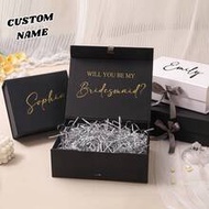 Personalized Ribbon Gift Box, Customized Bridesmaid Invitation Box, Bride's Gift Box, "Will You Be M