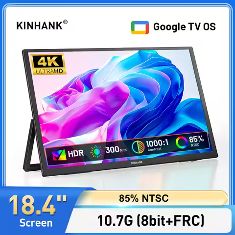 KINHANK 4K Portable Monitor 18.4" Big Size Laptop External Display 8Bit+FRC Second Screen USB-C HDMI