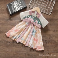 连衣裙婴儿古风衣服时尚儿童婴儿汉服短袖连衣裙2025薄款裙子新款25.10.13