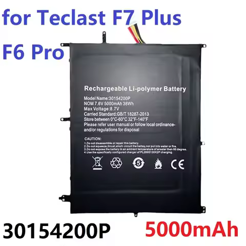 7.6V 38Wh 5000mAh 30154200P HW-3487265 TH140A Laptop Battery for Teclast F7 Plus / F6 Pro 10 Pin 7 L