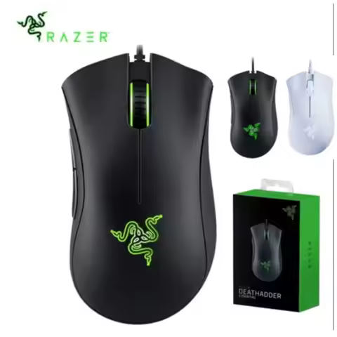 Razer DeathAdder Essential Wired Gaming Mouse / Wired Mice 6400DPI 5 Independently Buttons For Lapto