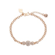 HYL JEWELRY COD Couple gelang titanium wanita anti karat emas muda couple pasangan sahabat inisial b