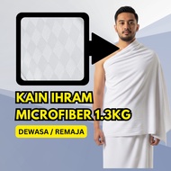 1.3KG MICROFIBER KAIN  IHRAM CLOTHING KAIN IHRAM RINGAN SERAP PELUH KAIN IHRAM LELAKI DEWASA