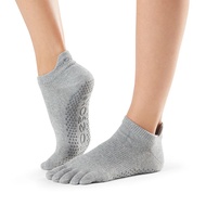 TOESOX Low Rise Grip Full Toe Socks - Grey