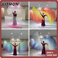 LIZMON Semi-circular Flags, Multicolor Dance Party Belly Dance Accessories Props, Lightweight Scalab