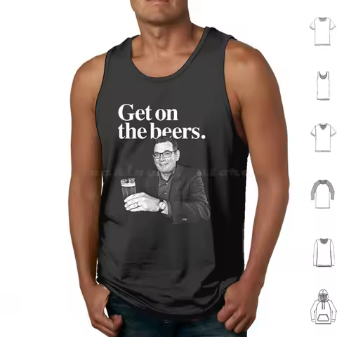 Get On The Beers. Essential Tank Tops Vest Sleeveless Bitter Beer Vb Australia Aussie Melbourne Boga