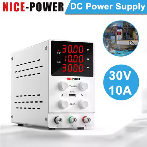 300W 30V 10A Bench Power Supply LED 24V 12V DC Switching Power Source USB 5V 2A Charging Port Voltag