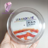 Twinkle Crystal USA MAGICLINE Top grade elastic transparent Fish string. Comes in 0.5mm to 0.8mm (60