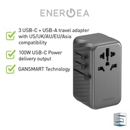 ENERGEA Travel World GaN 120 1A3C Adapter - Gunmetal (120W)