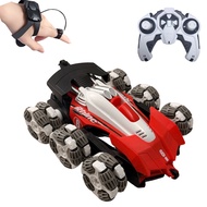 Dual Mode Remote & Gesture Control Stunt Car, 6WD All Terrain Climbing Drift RC Car, LED Lighting Sp