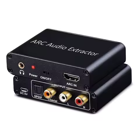 HDMI ARC Audio Extractor, 192KHz HDMI ARC Audio Adapter Converter Splitter to Optical TOSLINK SPDIF 