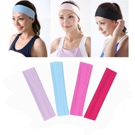 TopSports Solid Color Yoga Headband Sports Elastic Sweat-Absorbent
