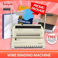 PACKAGE F4 Legal Size Wire & Comb Binding Machine + 100pcs Wire Binder + 100pcs PVC Binding Cover