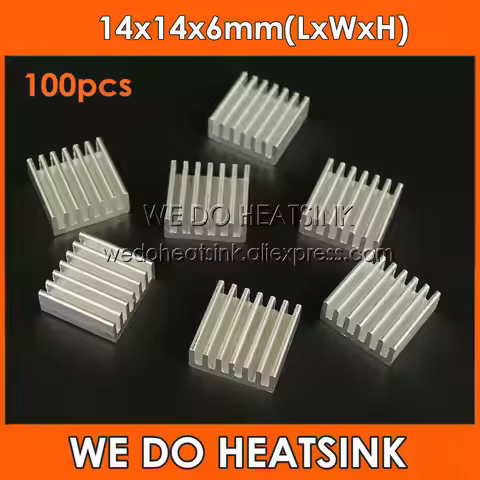 WE DO HEATSINK 100pcs 14x14x6mm Extruded Aluminum Radiator Extrusion Aluminium Heatsink For LM2596 L