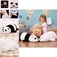 80cm Bare We Bears Pillow Cartoon Bear Grizzly Panda Soft Stuffed Doll Plush Toy