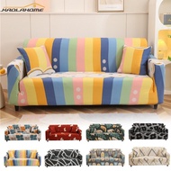1 2 3 4 Seater Rainbow Printing Sofa Cover L Shape Elastic  All-inclusive Couch Covers Anti-slip Sofa Covers with Armrest Protecter for Living Room Home Decor 5NHJ
