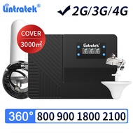 Lintratek Signal Amplifier Booster Tri band 2G 3G 4G LTE 900 1800 2100 Mobile Cellular Repeater 360 