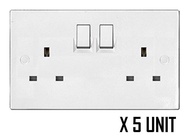 UMS 2213A 2 X 13A SWITCHED SOCKET OUTLET (5UNIT/BOX)