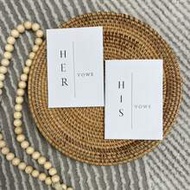 2pcs Elegant "His And Hers" Wedding Vow Books - 28 Pages, 5.5" X 3.9" - Perfect For Bridal Showers, 