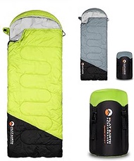 Expedition Sleeping Bag with Compression Sack – 32°F/0°C for Teens/Adults Up to 6'2", Lightweight, W