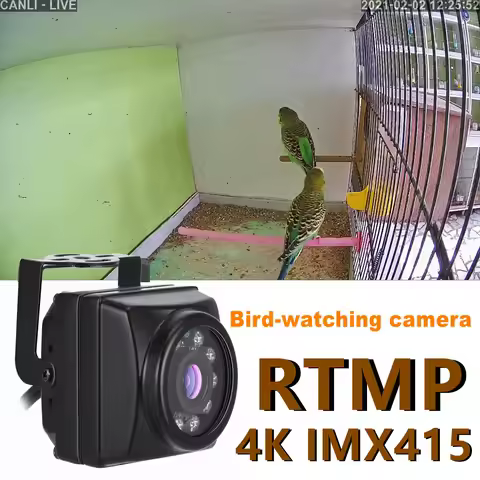4K RTMP Bird Box Camera Kit Birdcage 8MP Night Vision Rtmp Stream Camera POE Mini IP Audio Pet Nest 