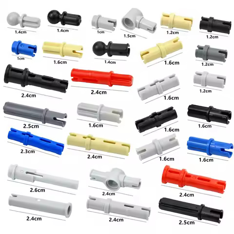 MOC Bolt Pin with Friction Peg Cross Axle Technical Building Blocks DIY Connector Bricks Compatible