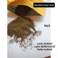 Marubeni pellet no3,no4,no5,no6/makanan ikan laga guppy/betta fish pellet aquarium highprotein 70% 100g/500g packing