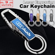 Audi Car Keychain Simple Metal Pendant Keyring Fashion Laser Engraving Key Chain For A3 8l 8Y A1 Q5 