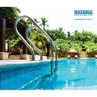 WATERCO Stainless Steel Pool Ladder - 3/4 steps (SS316) Marine Grade (for salt pools)
