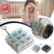 9 Keys Button Diy Keyboard Finger Keyboard Cap Keycap Stress-relieving Toy Keychain Z3e7