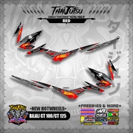 BAJAJ CT 100 / CT 125 DECALS ( NEW HOTWHEELS )【ThaijutsuStickers】