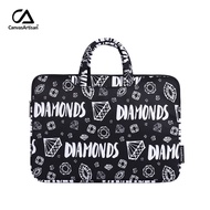 ~ CanvasArtisan Fashion Diamond Print Laptop Bag Waterproof Cover Travel Briefcase for Tablet Carrying Handle Case for Laptop Air Pro Doucument 12/13/14/15 inch