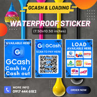 GCash Cash-in Cash-out Signage Waterproof Vinyl Sticker