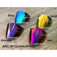 VISOR FOR A R C RITZ HELMET 2 TONE SMOKE DARK GREY 2TONE COLOUR arc