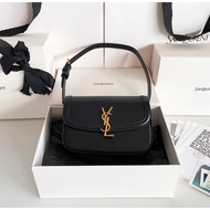 [Genuine Grade] YSL Saint Laurent Lady SOLFERINO Medium BOX Leather Handbag Wild Woods Underarm Bag 