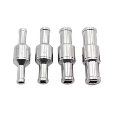2PCS 6-12mm Inline Way Non-Return Check Valve Auminium Fuel Water Gas Air Vacuum Valve For Petrol Di