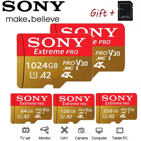 Sony 1TB Micro SD Card 128GB High Speed Memory Card 256GB V60 Mini SD Cards 512GB UHS-1 TF Flash Car