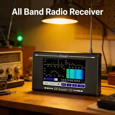 New Dreamkit V2D Digital All Band SDR Receiver 100kHz-2800MHz HAM Radio with 4” Touchscreen Portable