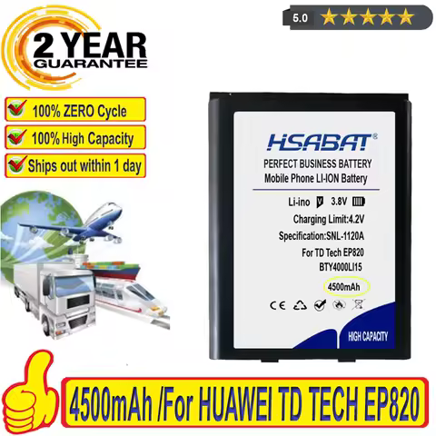 Top Brand 100% New 4500mAh BTY4000LI15 Battery for HUAWEI TD TECH EP820 interphone Batteries