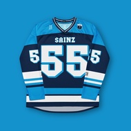 Carlos Sainz Unisex Williams F1 Hockey Jersey, F1 Sweatshirt, Williams F1 Merch, F1 Formula 1 Sainz 