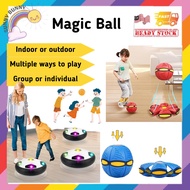 Flying Ball Toy Throw Disc Ball UFO Flat Flying Saucer Ball for Kids Hover LED Soccer Ball Indoor Ga