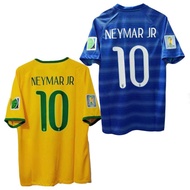 2014 Brazil home Away NEYMAR JR T.SILVA Top Quality Retro Football Jersey custom T-shirt HULK MARCEL